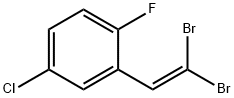 2-(2,2-Dibromovinyl)-4-chloro-1-fluorobenzene Struktur