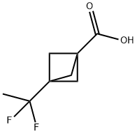 3-(1,1-difluoroethyl)bicyclo[1.1.1]pentane-1-carboxylic acid Struktur