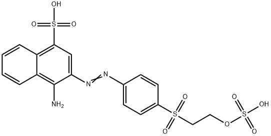 1-Naphthalenesulfonic acid, 4-amino-3-[2-[4-[[2-(sulfooxy)ethyl]sulfonyl]phenyl]diazenyl]- Struktur