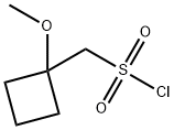 (1-methoxycyclobutyl)methanesulfonyl chloride Struktur