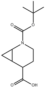 2-(tert-butoxycarbonyl)-2-azabicyclo[4.1.0]heptane-5-carboxylic acid Struktur