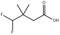 4,4-difluoro-3,3-dimethylbutanoic acid Struktur