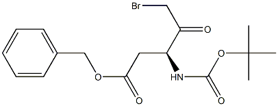 Pentanoic acid, 5-bromo-3-[[(1,1-dimethylethoxy)carbonyl]amino]-4-oxo-, phenylmethyl ester, (3S)- Struktur