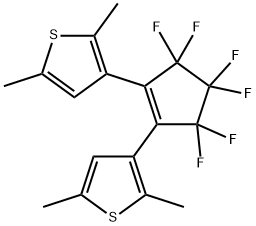 3-[2-(2,5-dimethylthiophen-3-yl)-3,3,4,4,5,5-hexafluorocyclopent-1-en-1-yl]-2,5-dimethylthiophene Struktur