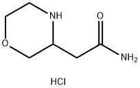 2-(morpholin-3-yl)acetamide hydrochloride Struktur