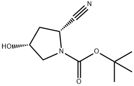 tert-butyl (2R,4R)-2-cyano-4-hydroxypyrrolidine-1-carboxylate Struktur