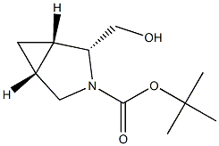 tert-butyl (1S,2R,5R)-2-(hydroxymethyl)-3-azabicyclo[3.1.0]hexane-3-carboxylate Struktur