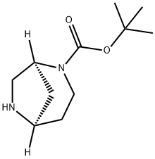 (1S,5R)-2,6-Diaza-bicyclo[3.2.1]octane-2-carboxylic acid tert-butyl ester Struktur