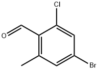 4-Bromo-2-chloro-6-methylbenzaldehyde Struktur