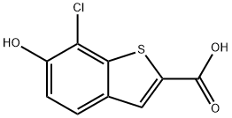 7-Chloro-6-hydroxy-benzo[b]thiophene-2-carboxylic acid Struktur