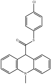 9-Acridinecarbothioic acid, 9,10-dihydro-10-methyl-, S-(4-chlorophenyl) ester Struktur