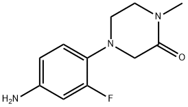 4-(4-Amino-2-fluorophenyl)-1-methylpiperazin-2-one Struktur