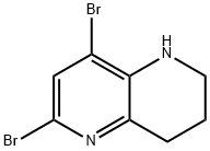 6,8-dibromo-1,2,3,4-tetrahydro-1,5-naphthyridine Struktur