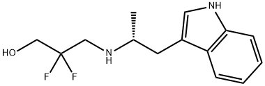 (R)-3-((1-(1H-indol-3-yl)propan-2-yl)amino)-2,2-difluoropropan-1-ol Struktur