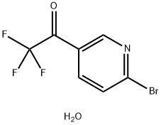 1-(6-Bromopyridin-3-yl)-2,2,2-trifluoroethanone hydrate Struktur