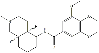 cis-N-(decahydro-2-methyl-5-isoquinolyl)-3,4,5-trimethoxybenzamide Struktur