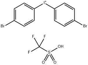 bis(4-bromophenyl)iodonium trifluoromethanesulfonate Struktur