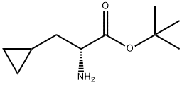 (R)-tert-Butyl 2-amino-3-cyclopropylpropanoate 結構式