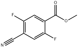 Benzoic acid, 4-cyano-2,5-difluoro-, methyl ester Struktur