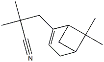 3-(6,6-dimethylbicyclo[3.1.1]hept-2-en-2-yl)-2,2-dimethylpropanenitrile Struktur