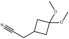 2-(3,3-dimethoxycyclobutyl)acetonitrile Struktur