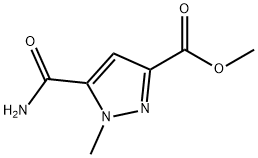 Methyl-5-carbamoyl-1-methyl-1H-pyrazole-3-carboxylate Struktur