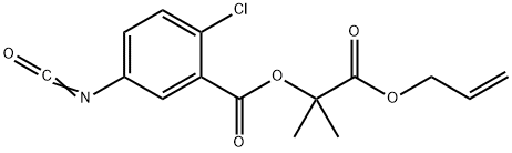 1-(allyloxy)-2-methyl-1-oxopropan-2-yl 2-chloro-5-isocyanatobenzoate Struktur