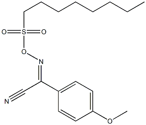 4-Methoxy-alpha-[[(octylsulfonyl)oxy]imino]benzeneacetonitrile Struktur