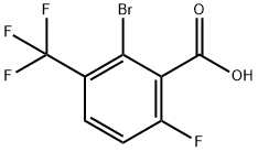 2-bromo-6-fluoro-3-(trifluoromethyl)benzoic acid 95% Struktur