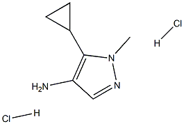 5-cyclopropyl-1-methyl-1H-pyrazol-4-amine dihydrochloride Struktur