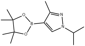 1-isopropyl-3-methyl-4-(4,4,5,5-tetramethyl-1,3,2-dioxaborolan-2-yl)-1H-pyrazole Struktur