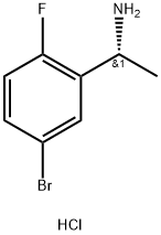 (R)-1-(5-bromo-2-fluorophenyl)ethan-1-amine hydrochloride Struktur