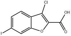 3-chloro-6-iodobenzofuran-2-carboxylic acid Struktur