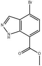 1H-Indazole-7-carboxylic acid, 4-bromo-, methyl ester Struktur