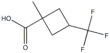 1-methyl-3-(trifluoromethyl)cyclobutane-1-carboxylic acid Struktur