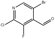 5-bromo-2-chloro-3-fluoropyridine-4-carbaldehyde Struktur