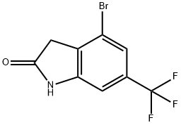 4-bromo-6-(trifluoromethyl)indolin-2-one Struktur