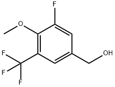 5-Fluoro-4-methoxy-3-(trifluoromethyl)benzyl alcohol Struktur