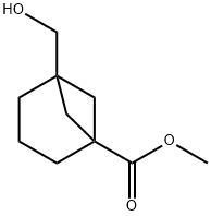 methyl 5-(hydroxymethyl)bicyclo[3.1.1]heptane-1-carboxylate Struktur