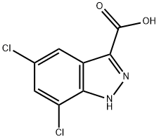 5,7-dichloro-1H-indazole-3-carboxylic acid Struktur