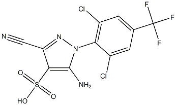 1H-Pyrazole-4-sulfonicacid,5-amino-3-cyano-1-[2,6-dichloro-4-(trifluoromethyl)phenyl]- Struktur