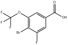 4-Bromo-3-fluoro-5-(trifluoromethoxy)benzoic acid Struktur