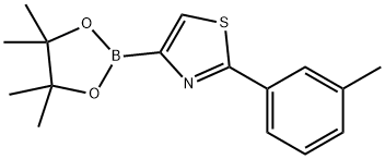 4-(4,4,5,5-tetramethyl-1,3,2-dioxaborolan-2-yl)-2-(m-tolyl)thiazole Struktur