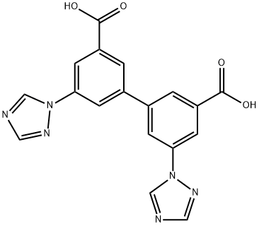 [1,1'-Biphenyl]-3,3'-dicarboxylic acid, 5,5'-di-1H-1,2,4-triazol-1-yl- Structure