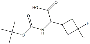 2-((tert-butoxycarbonyl)amino)-2-(3,3-difluorocyclobutyl)acetic acid Struktur