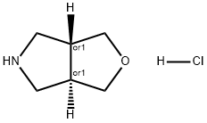 1H-Furo[3,4-c]pyrrole, hexahydro-, hydrochloride (1:1), (3aR,6aR)-rel- Struktur