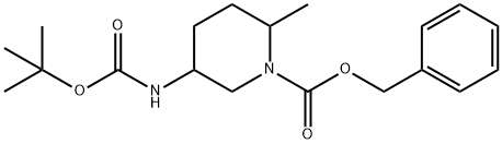 benzyl 5-((tert-butoxycarbonyl)amino)-2-methylpiperidine-1-carboxylate Struktur