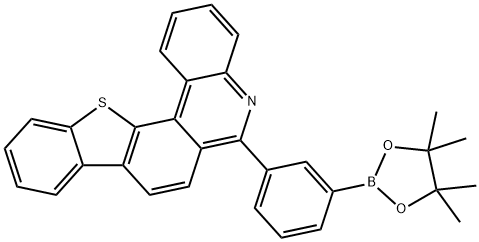 6-(3-(4,4,5,5-tetramethyl-1,3,2-dioxaborolan-2-yl)phenyl)benzo[4,5]thieno[3,2-k]phenanthridine Struktur