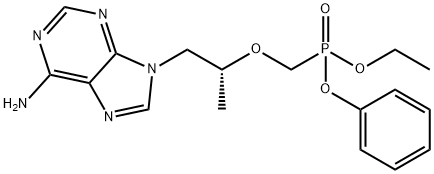 ethyl phenyl ((((R)-1-(6-amino-9H-purin-9-yl)propan-2-yl)oxy) methyl)phosphonate fumaric acid salt Struktur