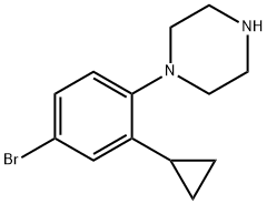 1-(4-bromo-2-cyclopropylphenyl)piperazine Struktur